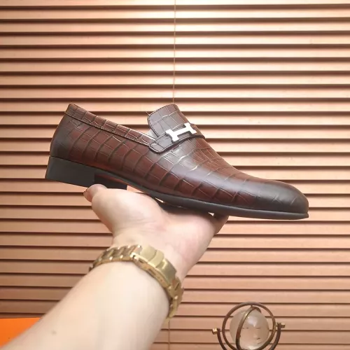 Replica Hermes Leather Shoes For Men #1319140 $100.00 USD for Wholesale