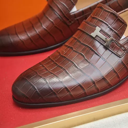 Replica Hermes Leather Shoes For Men #1319140 $100.00 USD for Wholesale