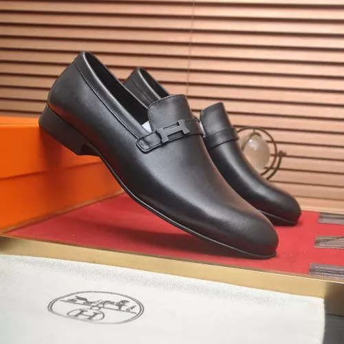 Replica Hermes Leather Shoes For Men #1319141 $100.00 USD for Wholesale