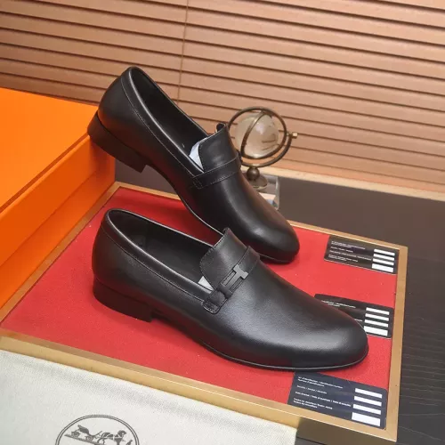 Replica Hermes Leather Shoes For Men #1319141 $100.00 USD for Wholesale