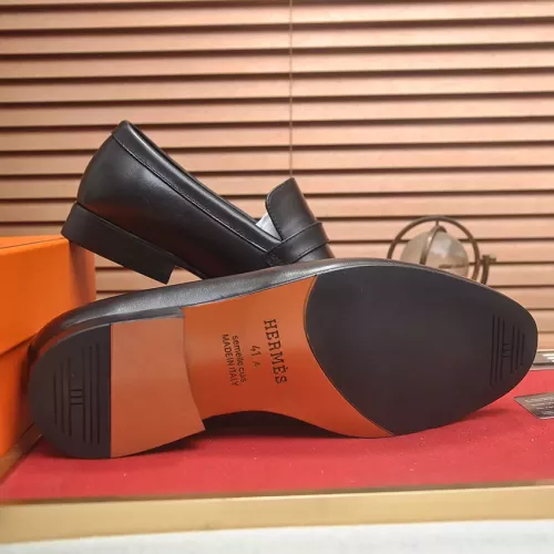 Replica Hermes Leather Shoes For Men #1319141 $100.00 USD for Wholesale