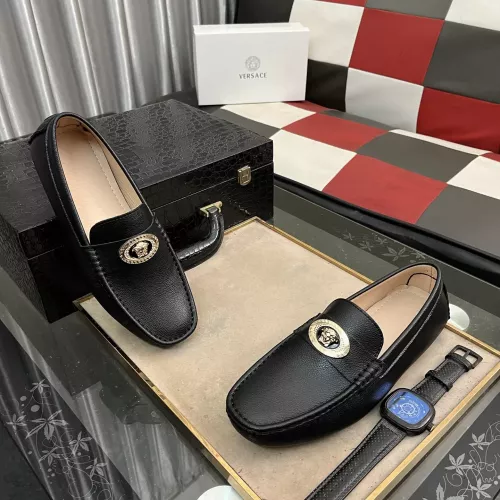 Replica Versace Leather Shoes For Men #1319280 $76.00 USD for Wholesale