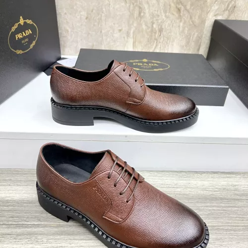 Replica Prada Leather Shoes For Men #1319314 $105.00 USD for Wholesale
