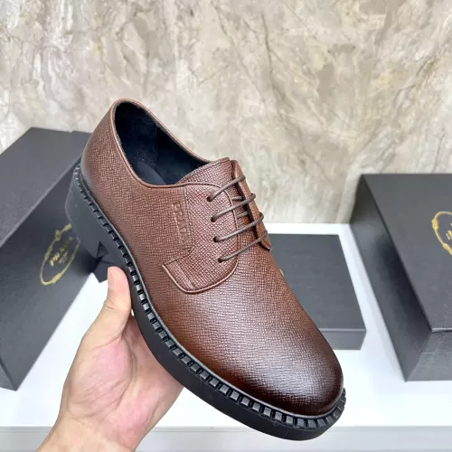 Replica Prada Leather Shoes For Men #1319314 $105.00 USD for Wholesale