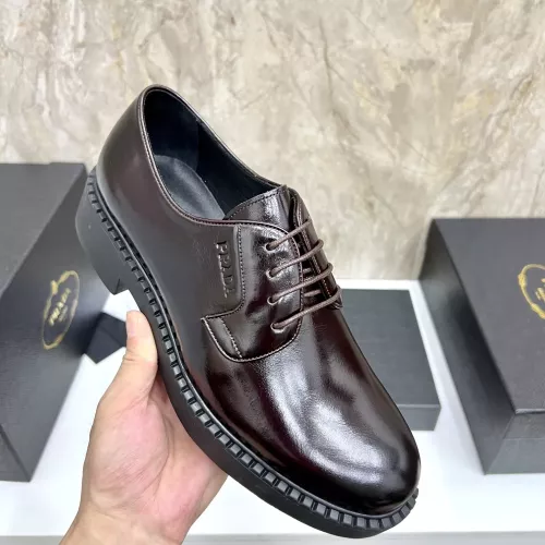Replica Prada Leather Shoes For Men #1319316 $105.00 USD for Wholesale