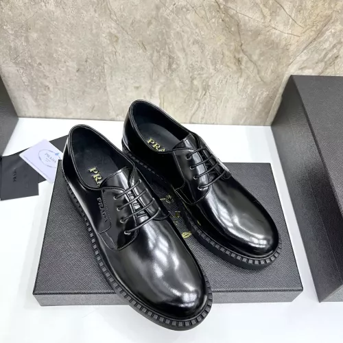 Replica Prada Leather Shoes For Men #1319317 $105.00 USD for Wholesale
