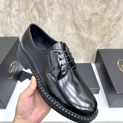 Replica Prada Leather Shoes For Men #1319317 $105.00 USD for Wholesale