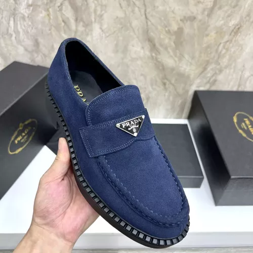 Replica Prada Leather Shoes For Men #1319319 $105.00 USD for Wholesale