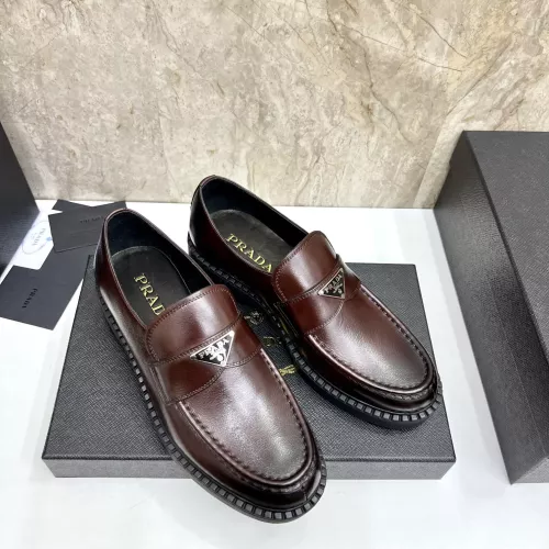 Replica Prada Leather Shoes For Men #1319321 $105.00 USD for Wholesale