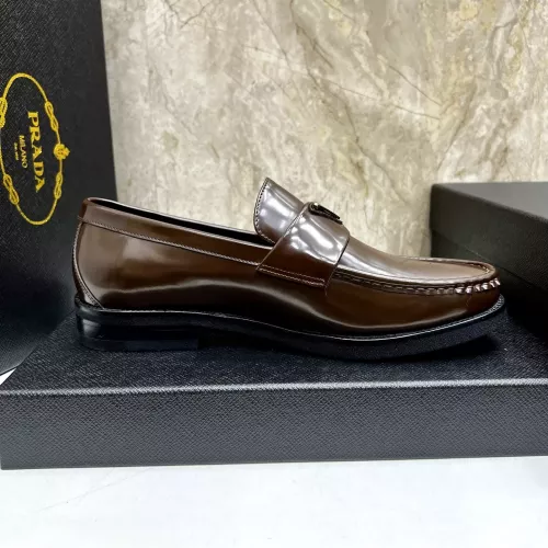 Replica Prada Leather Shoes For Men #1319323 $155.00 USD for Wholesale