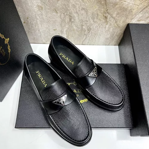 Replica Prada Leather Shoes For Men #1319326 $155.00 USD for Wholesale