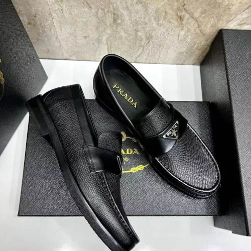Replica Prada Leather Shoes For Men #1319326 $155.00 USD for Wholesale