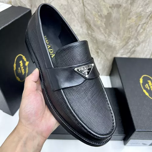 Replica Prada Leather Shoes For Men #1319326 $155.00 USD for Wholesale