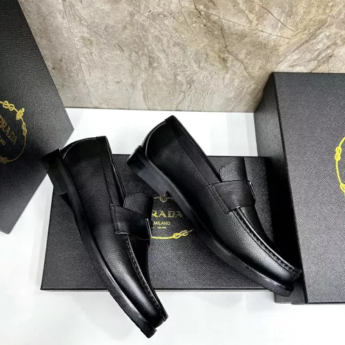 Replica Prada Leather Shoes For Men #1319328 $155.00 USD for Wholesale