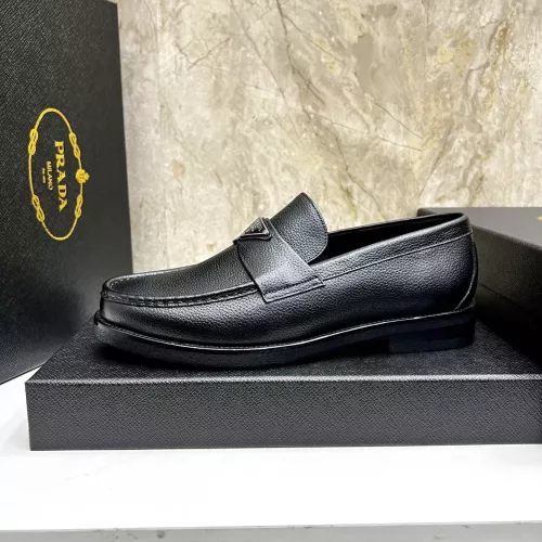 Replica Prada Leather Shoes For Men #1319328 $155.00 USD for Wholesale
