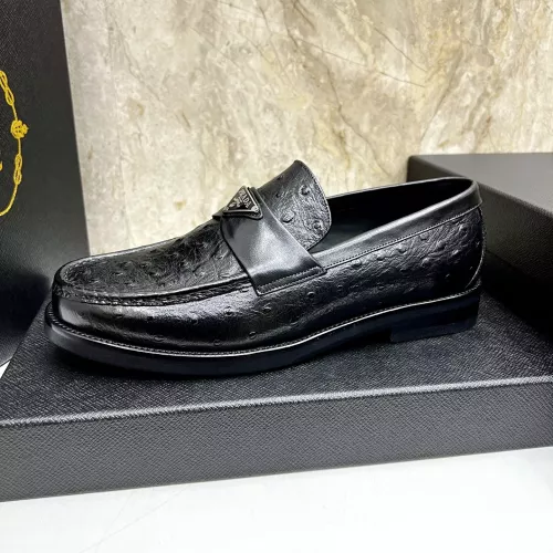 Replica Prada Leather Shoes For Men #1319332 $155.00 USD for Wholesale