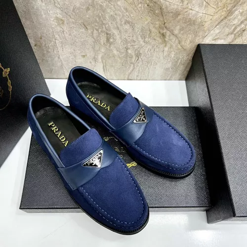 Replica Prada Leather Shoes For Men #1319333 $155.00 USD for Wholesale