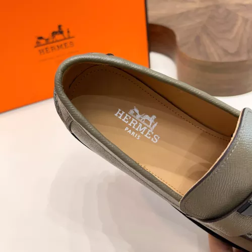 Replica Hermes Leather Shoes For Men #1319342 $132.00 USD for Wholesale
