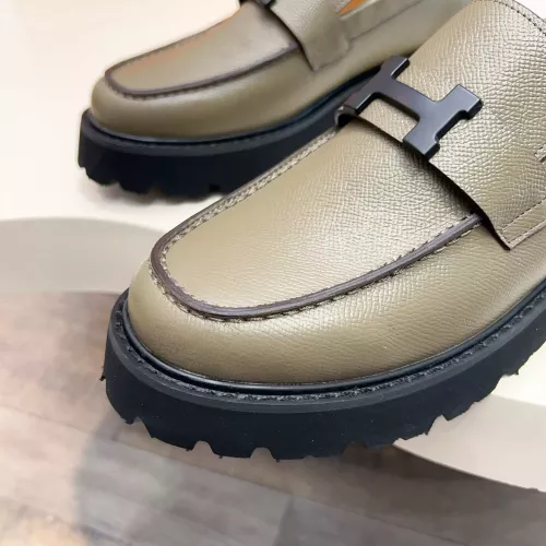 Replica Hermes Leather Shoes For Men #1319342 $132.00 USD for Wholesale