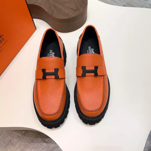 Replica Hermes Leather Shoes For Men #1319347 $132.00 USD for Wholesale
