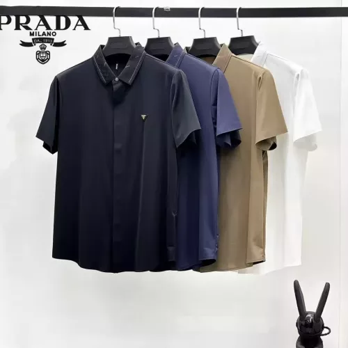Replica Prada Shirts Short Sleeved For Men #1321414 $52.00 USD for Wholesale