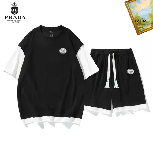 Prada Tracksuits Short Sleeved For Men #1323673
