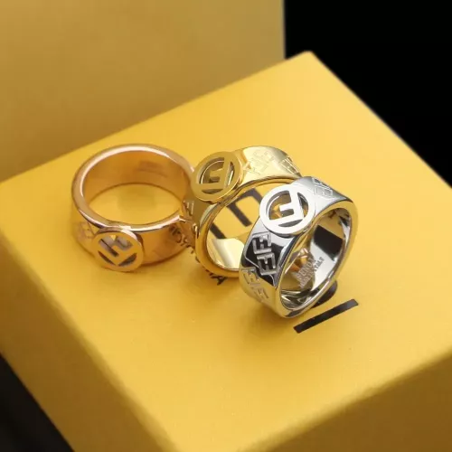 Replica Fendi Rings In Gold #1326124 $25.00 USD for Wholesale