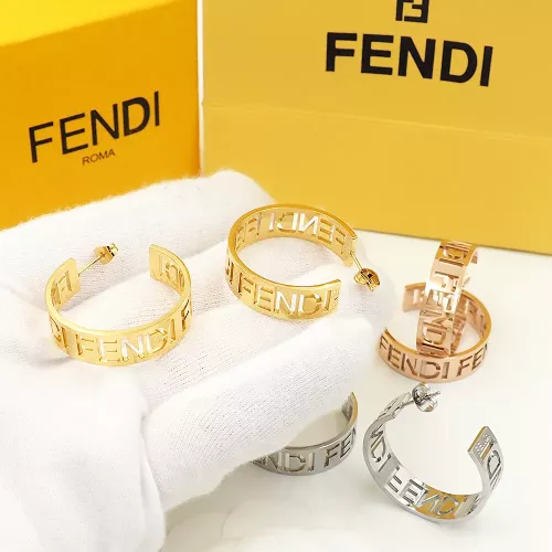 Replica Fendi Earrings For Women #1326247 $32.00 USD for Wholesale
