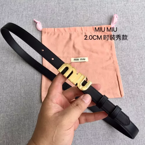 MIU MIU AAA Quality Belts In 2.0cm For Women #1328573 $52.00 USD, Wholesale Replica MIU MIU AAA Quality Belts