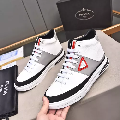 Prada High Top Shoes For Men #1329665 $85.00 USD, Wholesale Replica Prada High Top Shoes