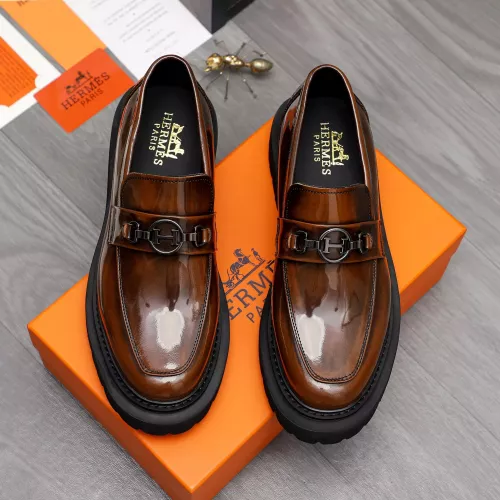 Replica Hermes Leather Shoes For Men #1329874 $125.00 USD for Wholesale