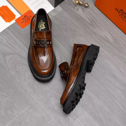 Replica Hermes Leather Shoes For Men #1329874 $125.00 USD for Wholesale