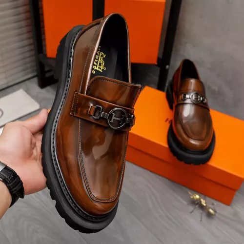Replica Hermes Leather Shoes For Men #1329874 $125.00 USD for Wholesale