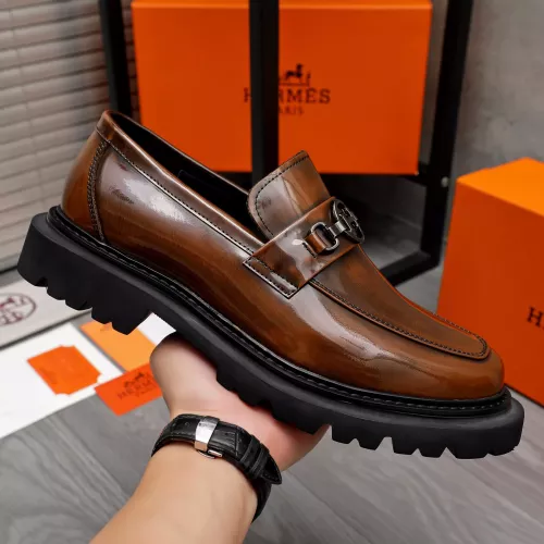 Replica Hermes Leather Shoes For Men #1329874 $125.00 USD for Wholesale