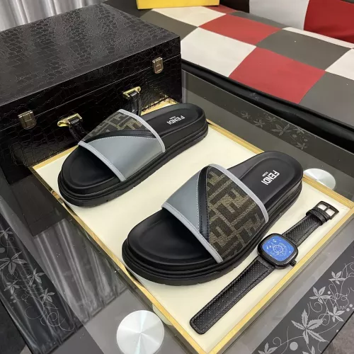 Fendi Slippers For Men #1329926 $60.00 USD, Wholesale Replica Fendi Slippers