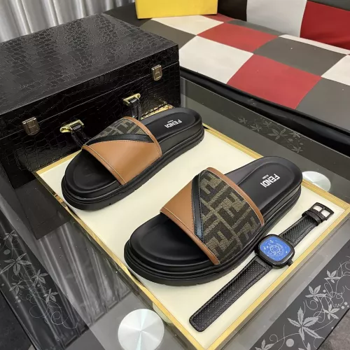 Fendi Slippers For Men #1329927 $60.00 USD, Wholesale Replica Fendi Slippers