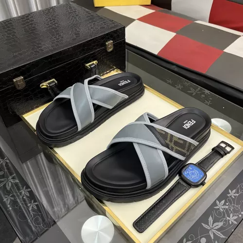 Fendi Slippers For Men #1329934 $60.00 USD, Wholesale Replica Fendi Slippers