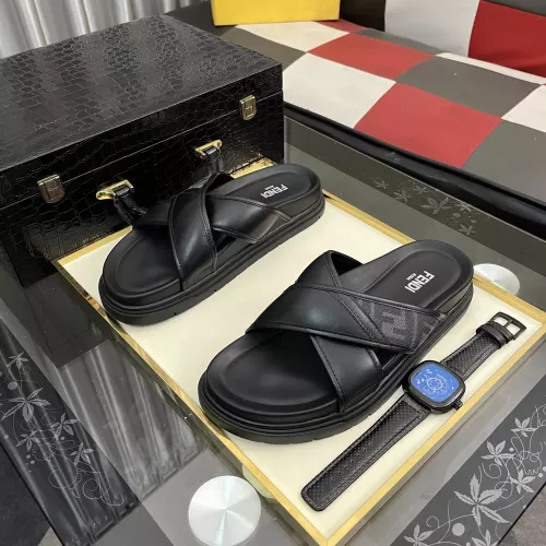 Fendi Slippers For Men #1329936 $60.00 USD, Wholesale Replica Fendi Slippers