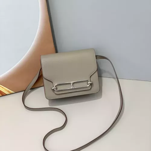 Hermes AAA Quality Messenger Bags In Silver For Women #1330178 $72.00 USD, Wholesale Replica Hermes AAA Quality Messenger Bags