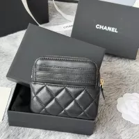 $80.00 USD Chanel AAA Quality Wallets In Gold For Women #1320964
