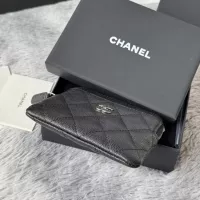 $80.00 USD Chanel AAA Quality Wallets In Silver For Women #1320966