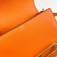 $72.00 USD Hermes AAA Quality Messenger Bags In Gold For Women #1330177