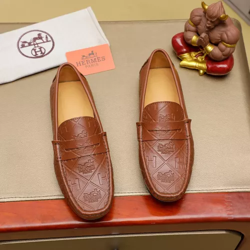 Hermes Leather Shoes For Men #1330769 $76.00 USD, Wholesale Replica Hermes Leather Shoes