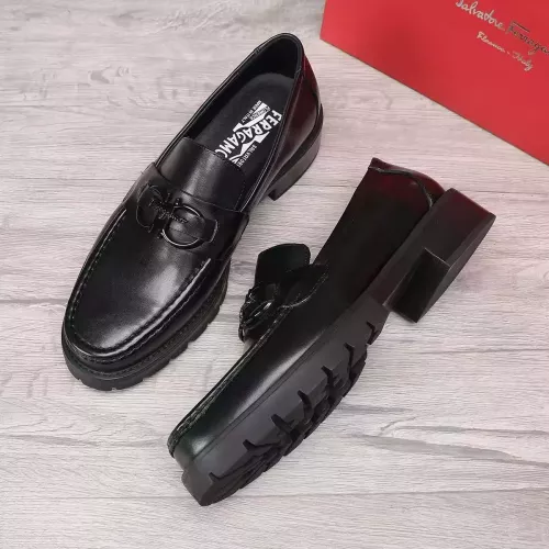 Replica Salvatore Ferragamo Leather Shoes For Men #1330801 $96.00 USD for Wholesale