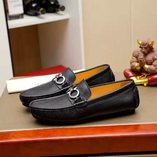 Replica Salvatore Ferragamo Leather Shoes For Men #1330811 $76.00 USD for Wholesale