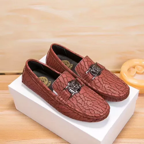 Versace Leather Shoes For Men #1330827 $76.00 USD, Wholesale Replica Versace Leather Shoes