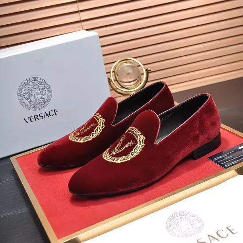 Versace Leather Shoes For Men #1331027 $85.00 USD, Wholesale Replica Versace Leather Shoes