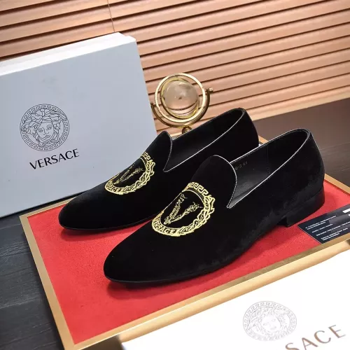 Versace Leather Shoes For Men #1331028 $85.00 USD, Wholesale Replica Versace Leather Shoes