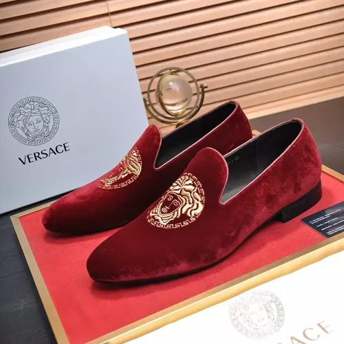 Versace Leather Shoes For Men #1331029 $85.00 USD, Wholesale Replica Versace Leather Shoes