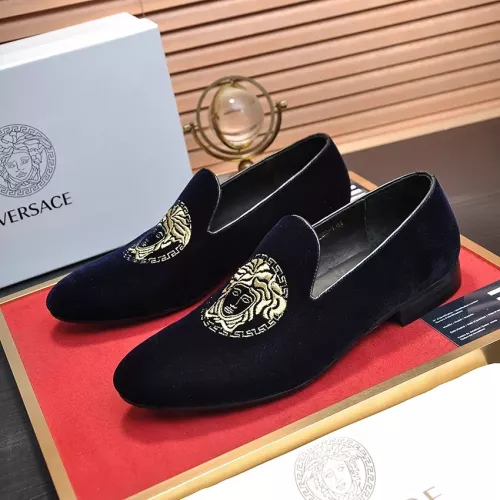 Versace Leather Shoes For Men #1331030 $85.00 USD, Wholesale Replica Versace Leather Shoes